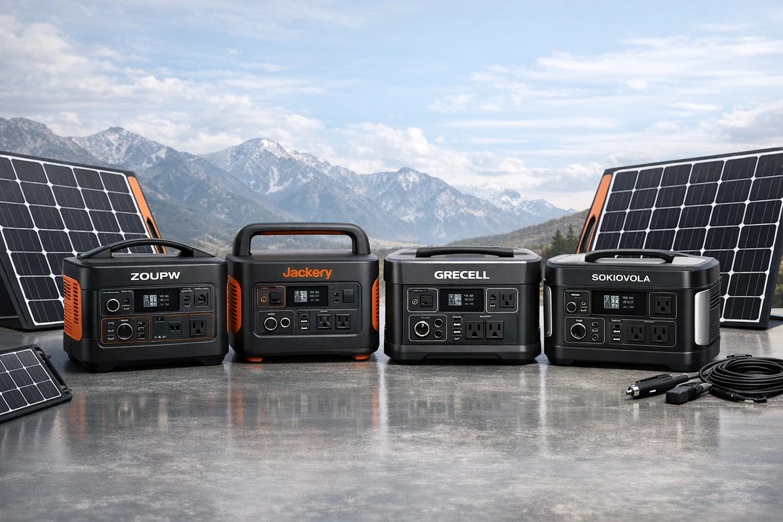 ZOUPW, Jackery, GRECELL & SOKIOVOLA: In‑Depth Solar & Power Station Comparison