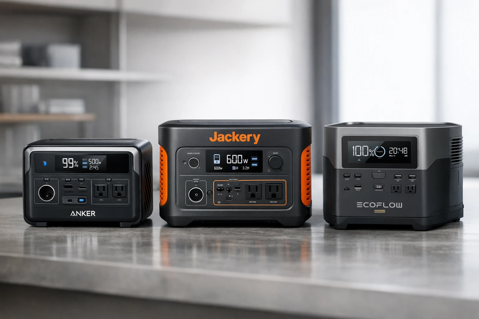 Anker vs Jackery vs EcoFlow: Detailed Power Station Comparison 2026