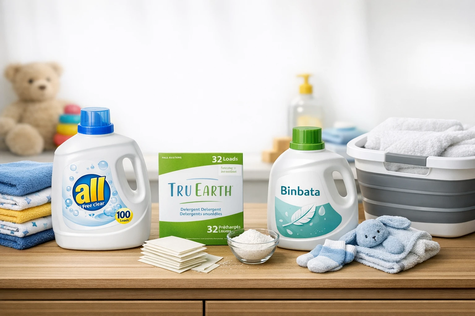 All‑Free Clear vs Tru Earth vs Binbata: Laundry Detergent Showdown