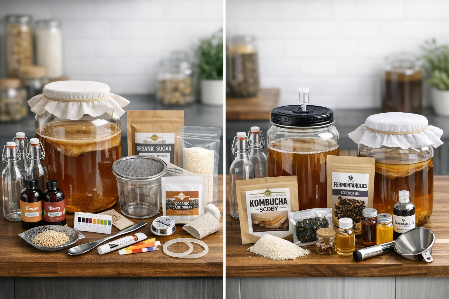 Urban Kitchen vs Fermentaholics Kombucha Kits – Detailed Comparison