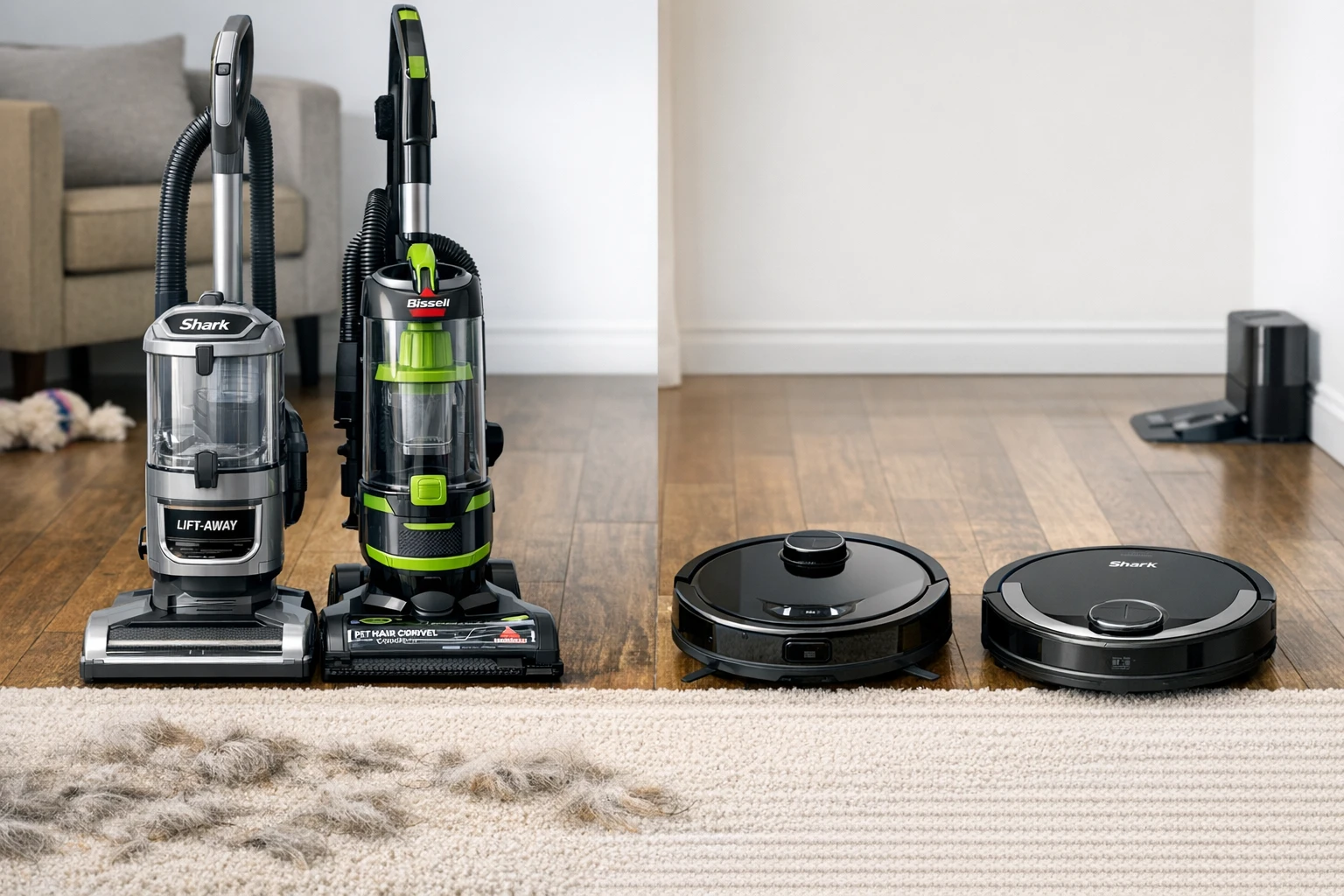 Shark vs Bissell: In‑Depth Comparison of Upright and Robot Vacuums