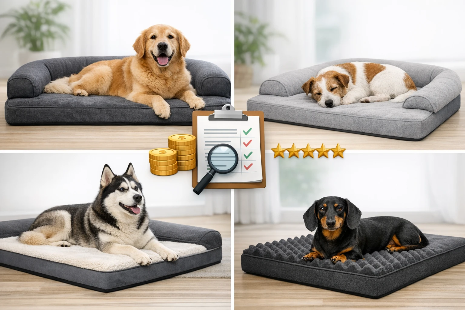 Orthopedic Dog Bed Comparison: Rainmr, Pitpet, MEKIY, and EHEYCIGA