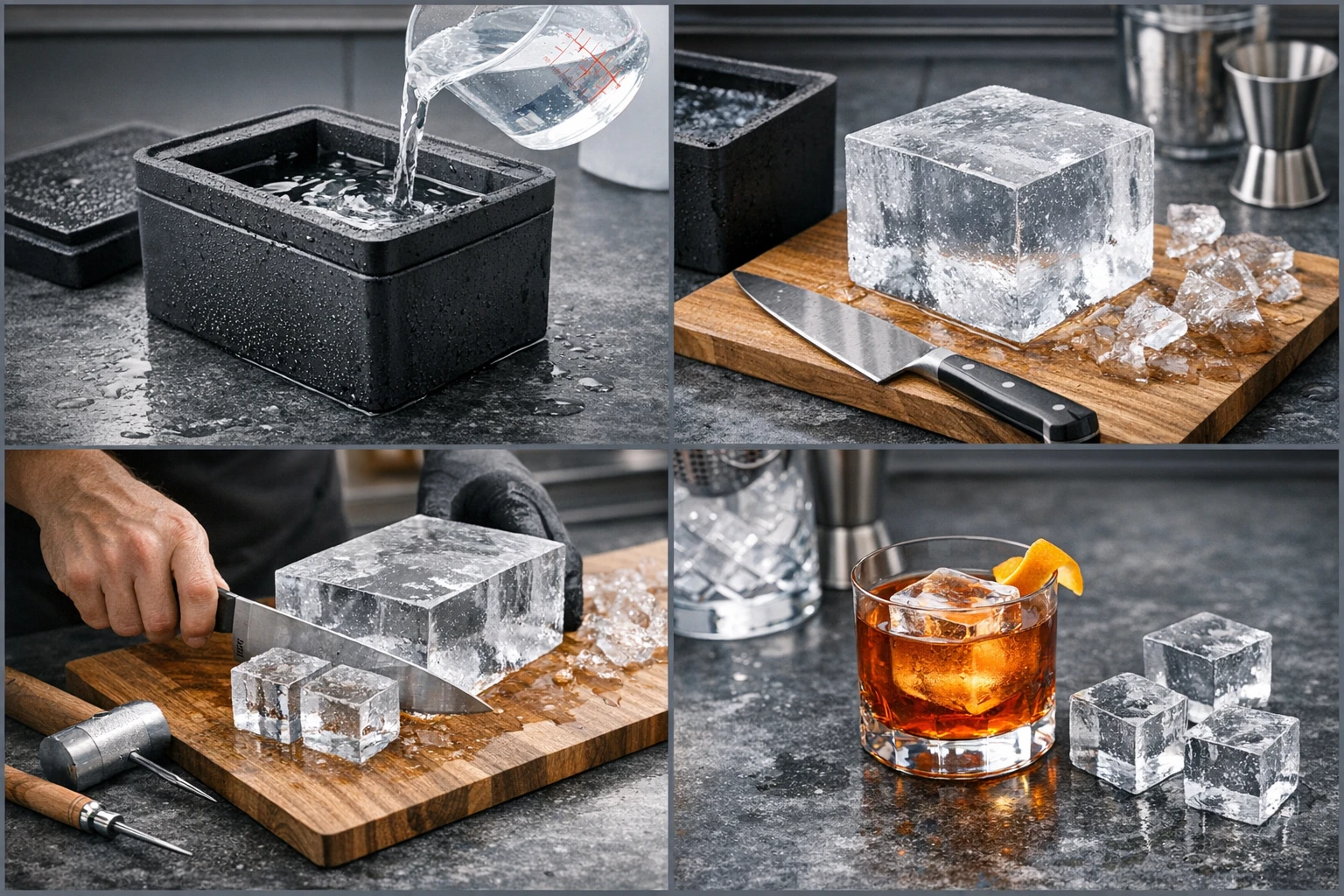 How to Make Clear Ice at Home for Cocktails