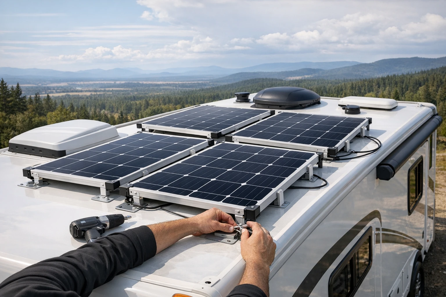 How to Mount Portable Solar Arrays on an RV Roof