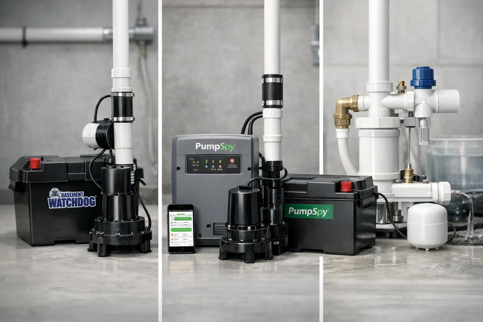 Basement Watchdog vs PumpSpy vs Basepump: Which Backup Pump Wins?