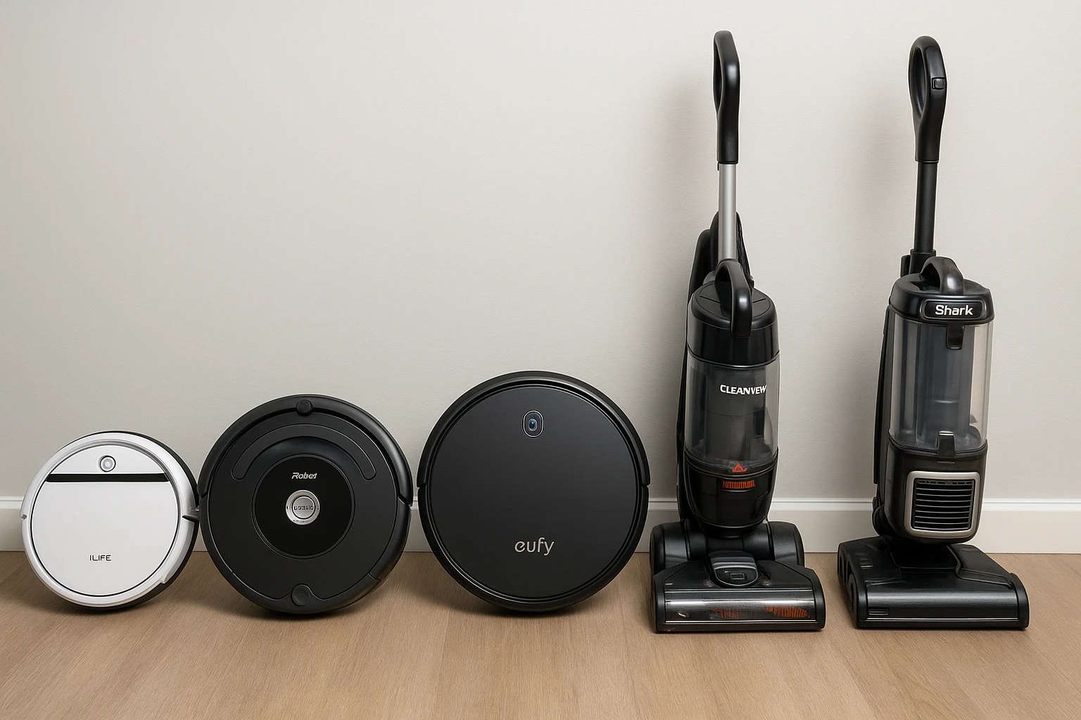 ILIFE V2 vs Roomba 104 vs eufy 11S MAX vs Bissell CleanView vs Shark NV752 Comparison