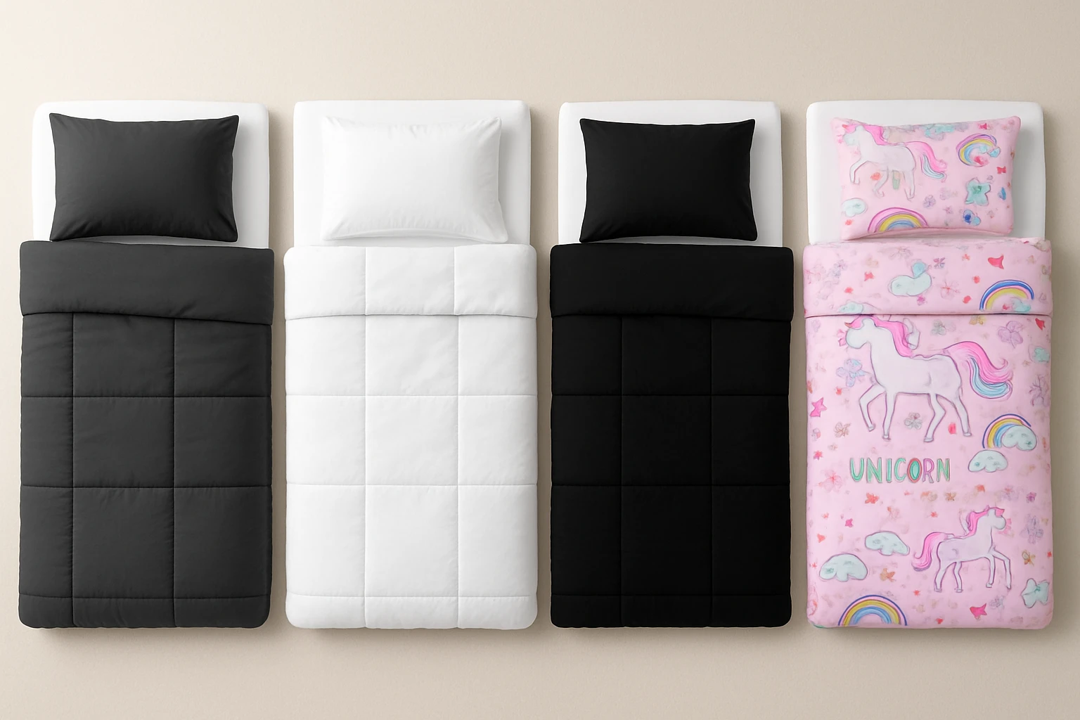 Toddler Bedding Showdown: Microfiber, Bamboo, Black, and Unicorn Comforters Compared