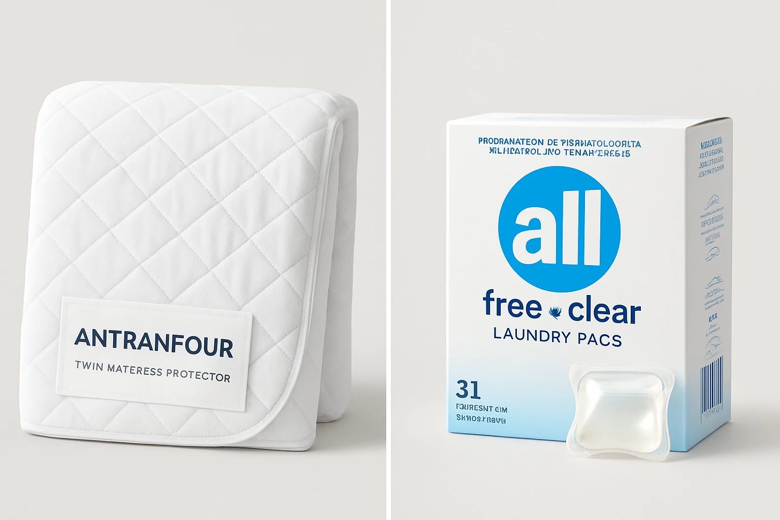 Antranfour Twin Mattress Protector vs All Free Clear Laundry Pacs: In‑Depth Comparison