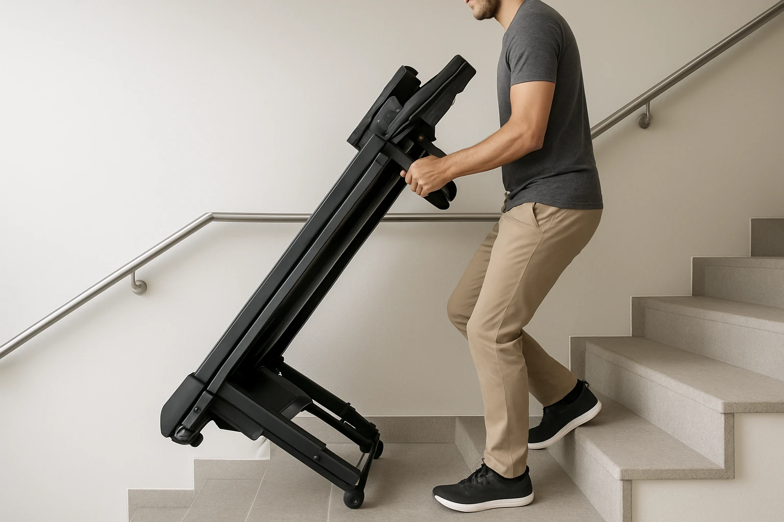 How to Move a Folding Treadmill Up Stairs Safely