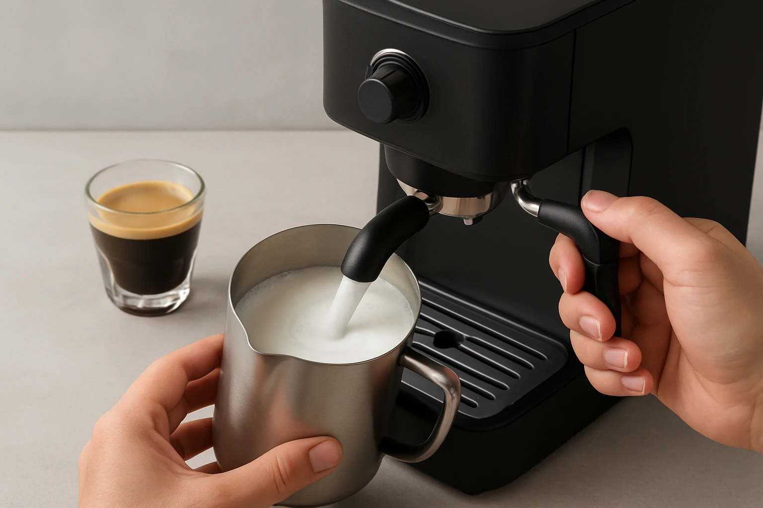 How to Froth Milk with a Small Espresso Machine – Barista‑Quality Microfoam Guide