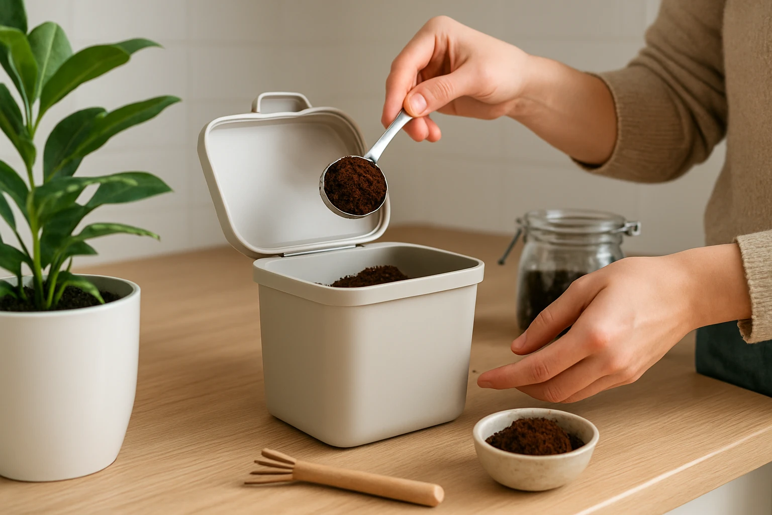 How to Compost Coffee Grounds in a Small Apartment