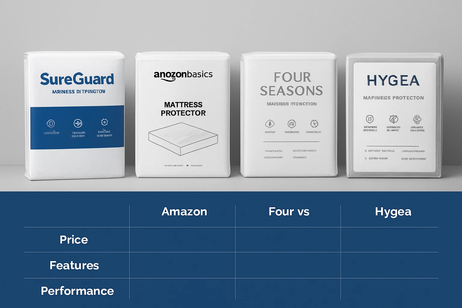 SureGuard vs Amazon Basics vs Four Seasons vs Hygea Mattress Protectors: In‑Depth Comparison