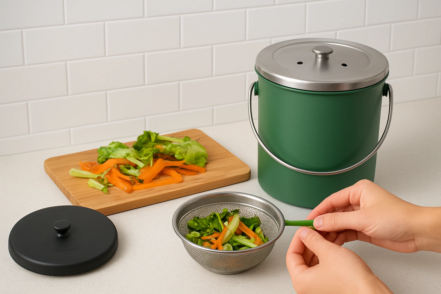 Easy Odor‑Free DIY Countertop Composter for Apartments