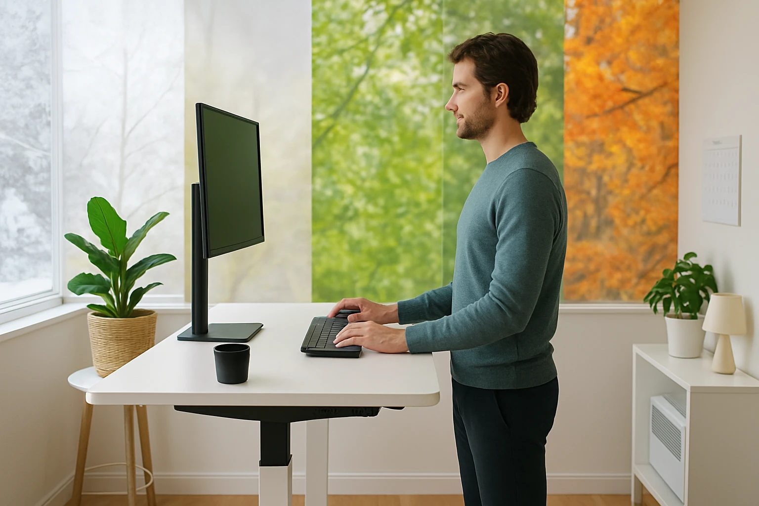 Year‑Round Ergonomics: Seasonal Posture Guide for Small‑Room Standing Desk Users