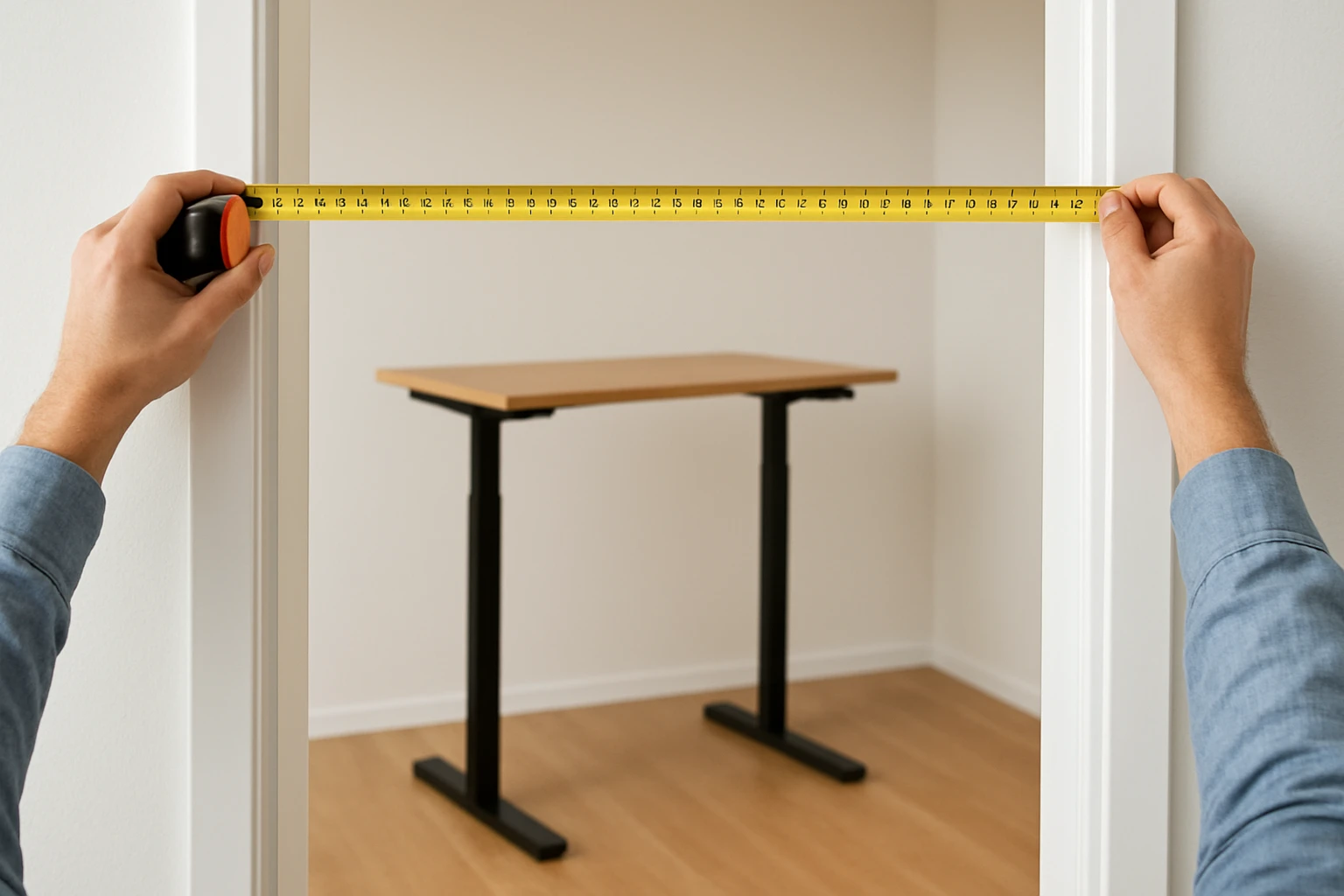 How to Measure Doorway Clearance to Move a Standing Desk into Your Apartment