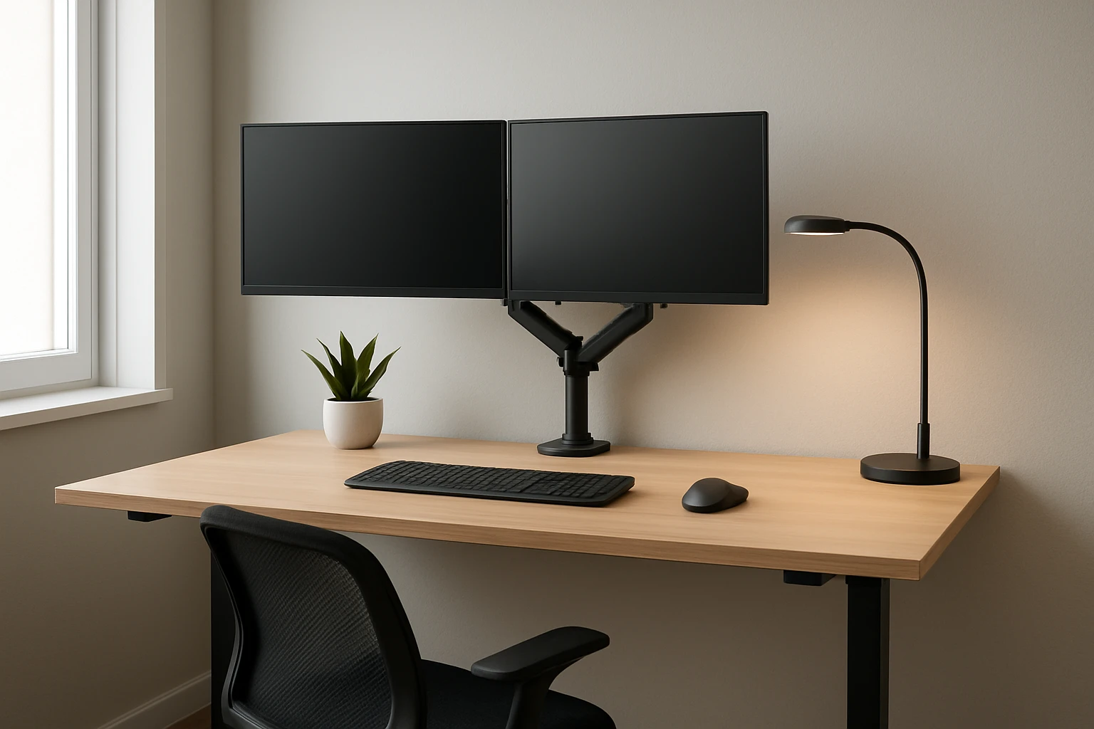 How to Mount Monitors and Optimize Lighting for Standing Desks in Small Rooms