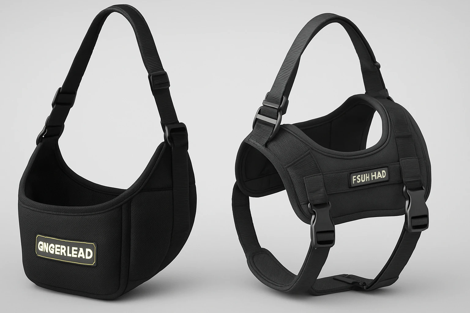 GingerLead vs FSUHHIAD Dog Sling Harness Comparison