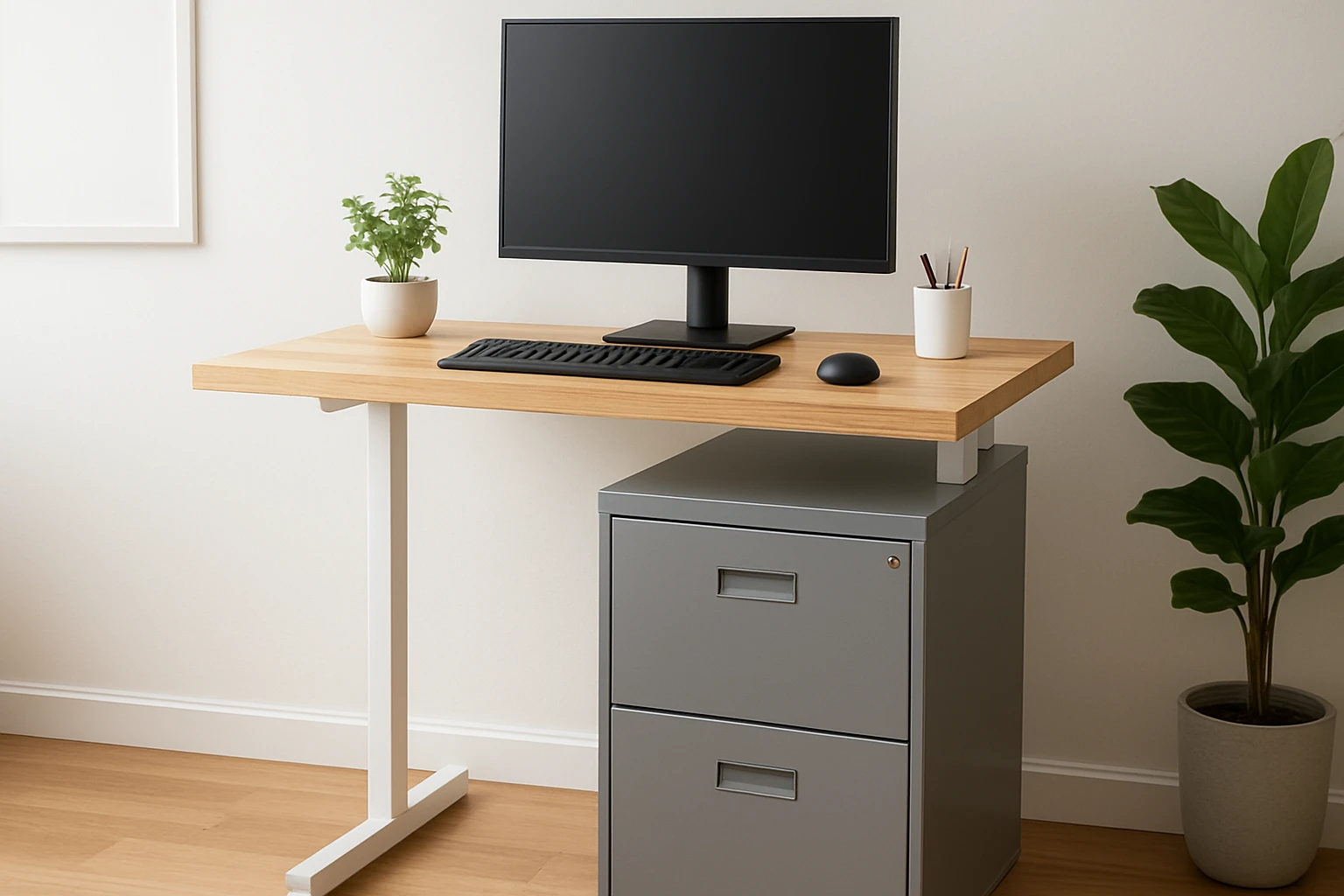 How to Convert a Filing Cabinet into a Standing Desk