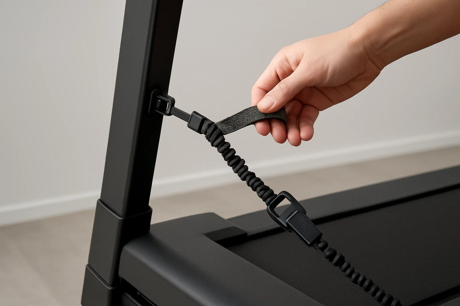 How to Install and Secure a Portable Safety Tether for Folding Treadmills