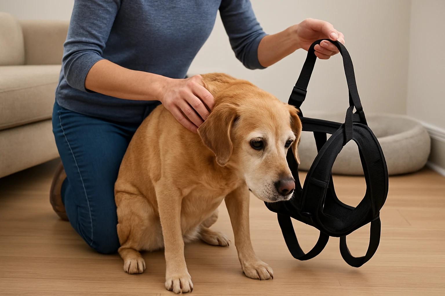 How to Introduce a Support Harness to an Anxious Senior Dog