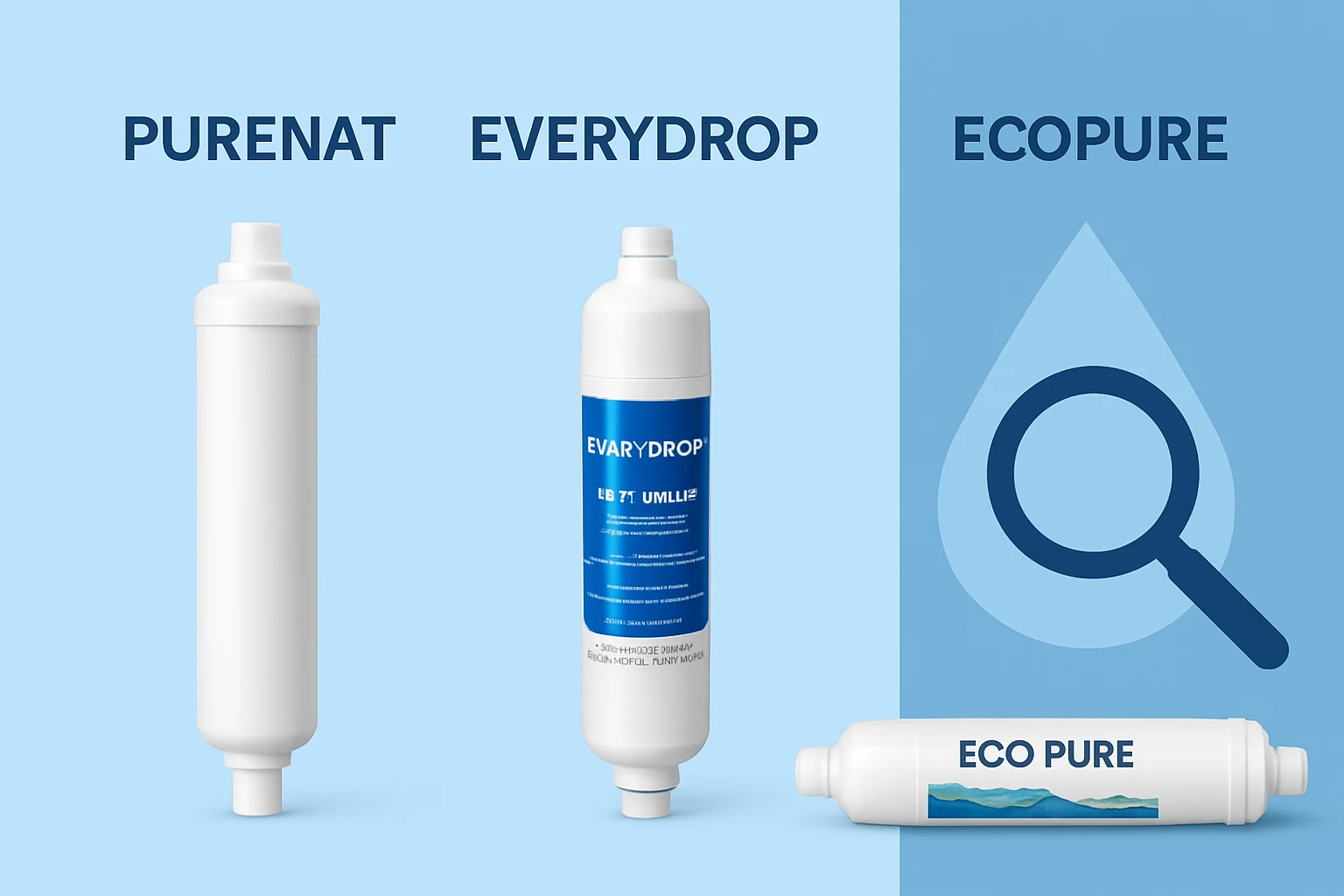 PURENAT vs EveryDrop vs EcoPure Inline Water Filters: Detailed Comparison