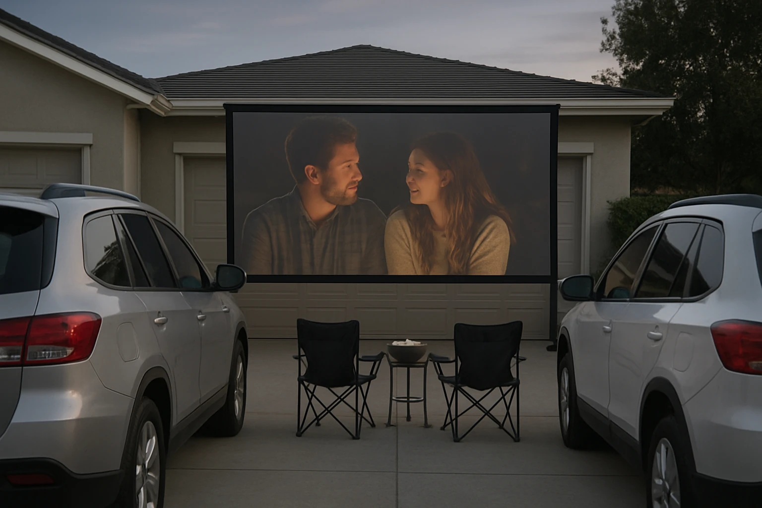 How to Set Up a Driveway Drive-In Movie Night