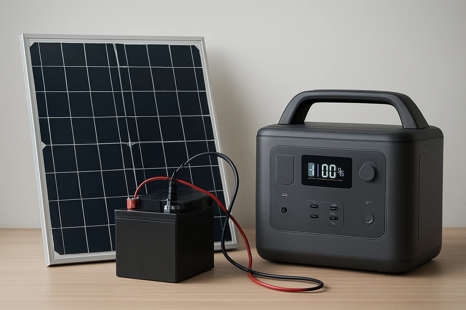 DIY Solar Battery Bank with Portable Power Station