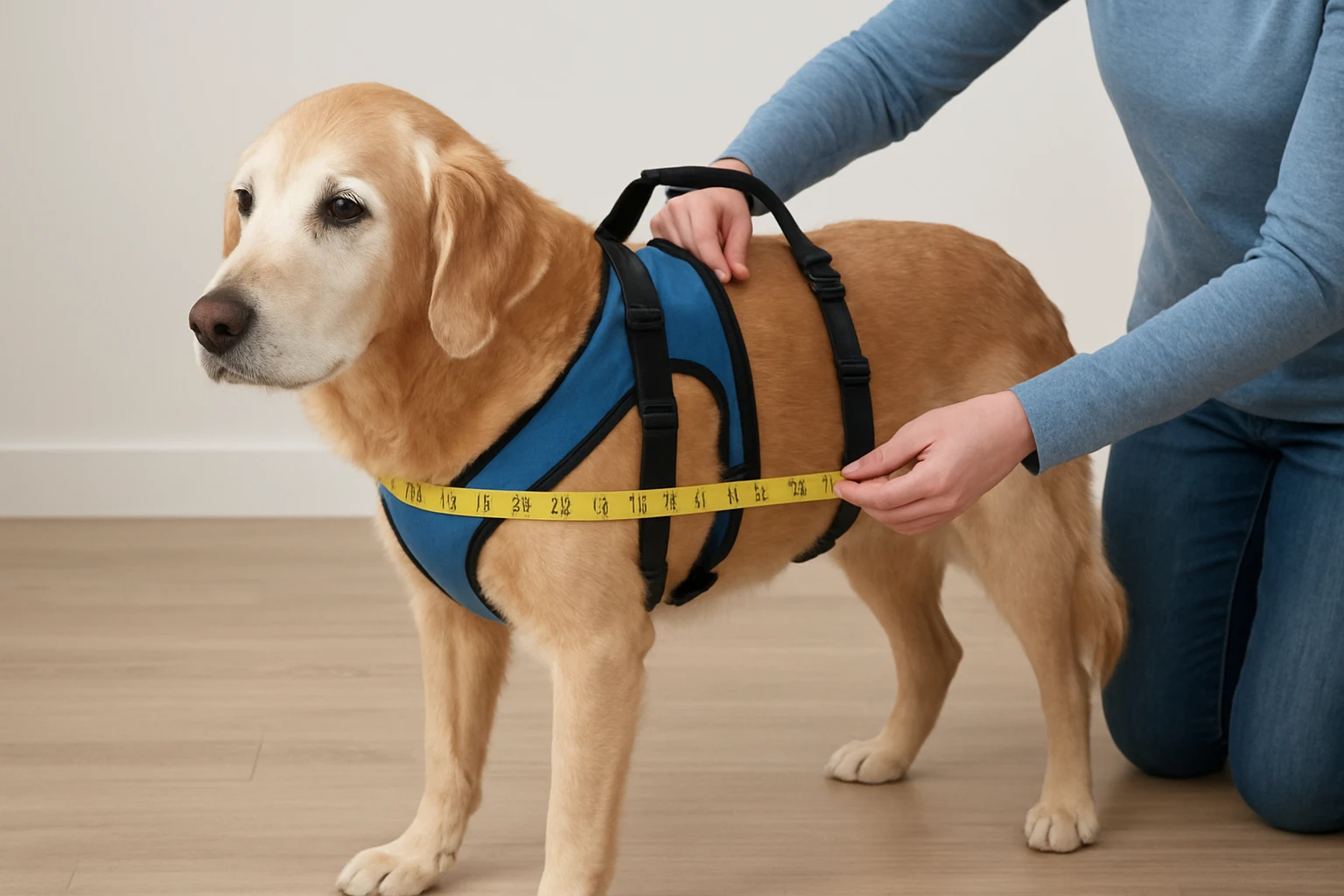 How to Size a Full-Body Support Harness for Senior Dogs
