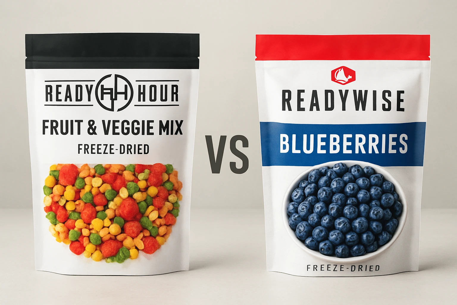 Ready Hour Fruit & Veggie Mix vs ReadyWise Blueberries – Detailed Comparison