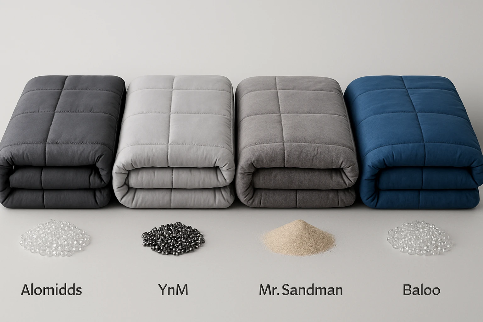 Weighted Blanket Comparison: Alomidds, YnM, Mr. Sandman, and Baloo