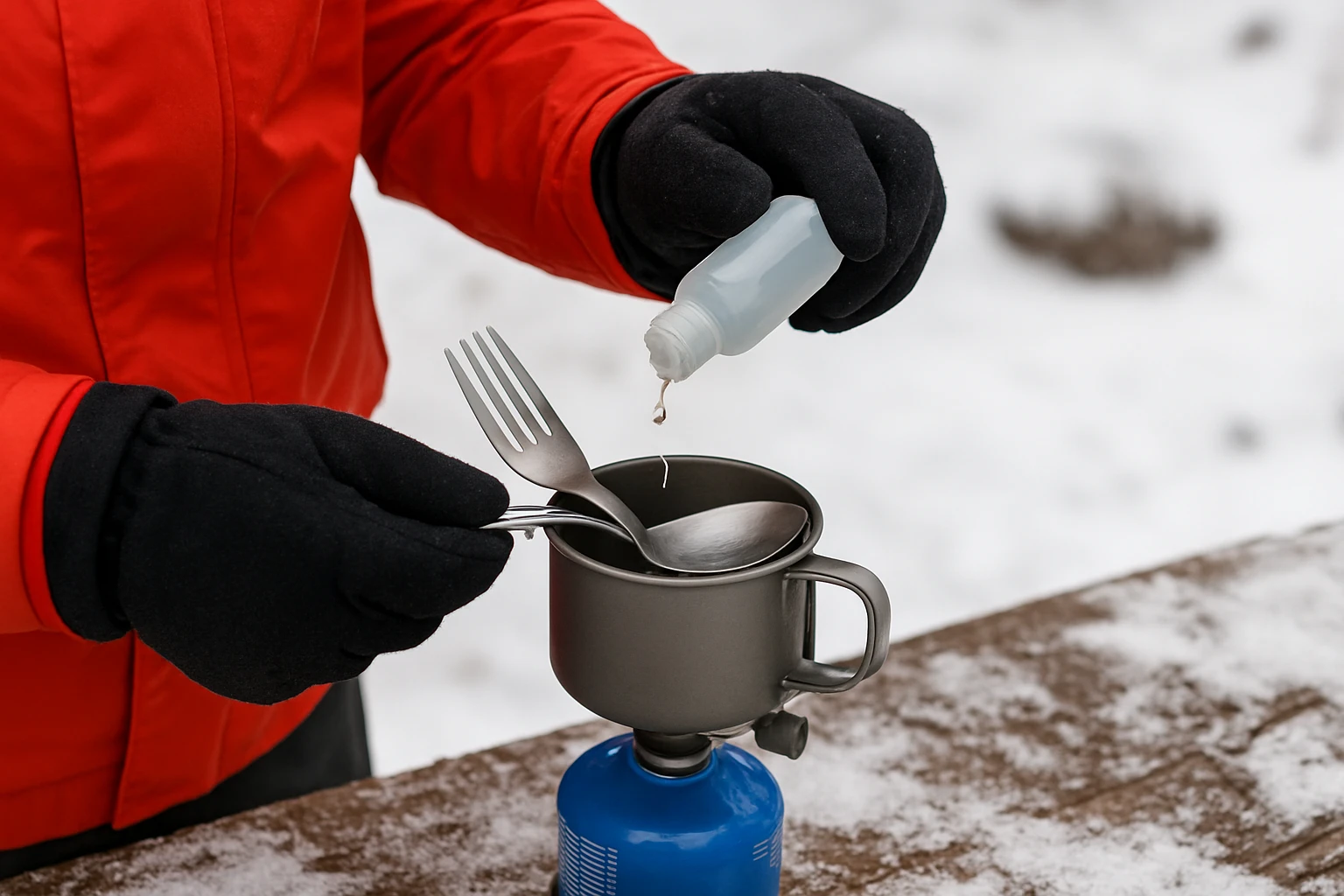 How to Sanitize Utensils on the Trail in Winter