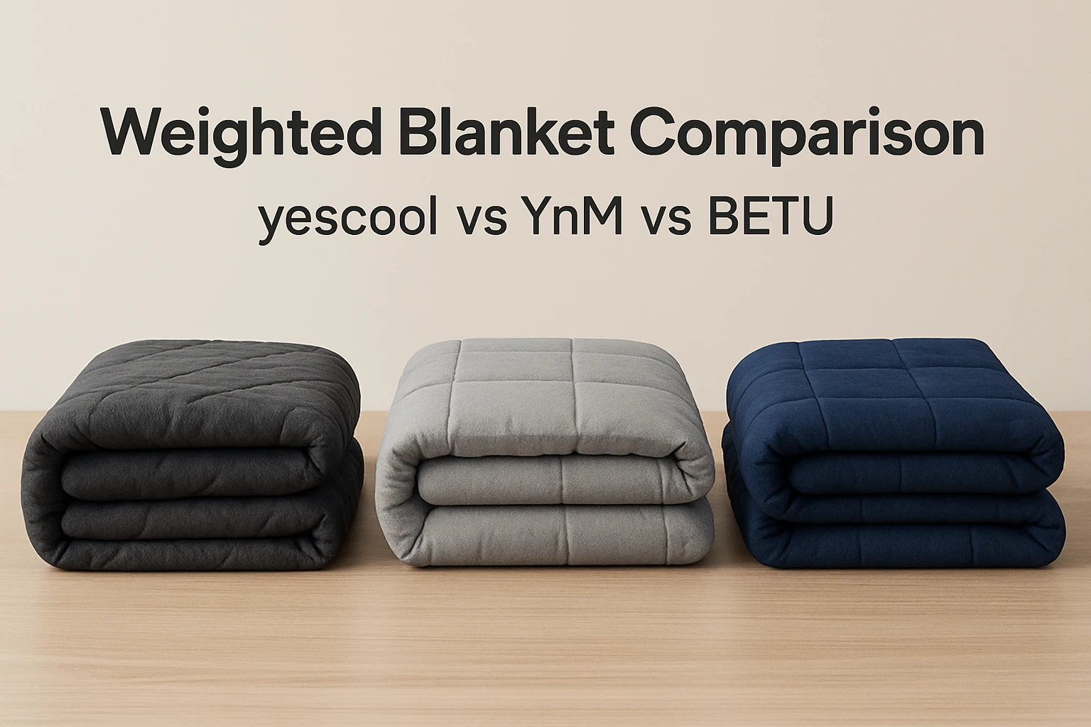 Weighted Blanket Comparison: yescool vs YnM vs BETU