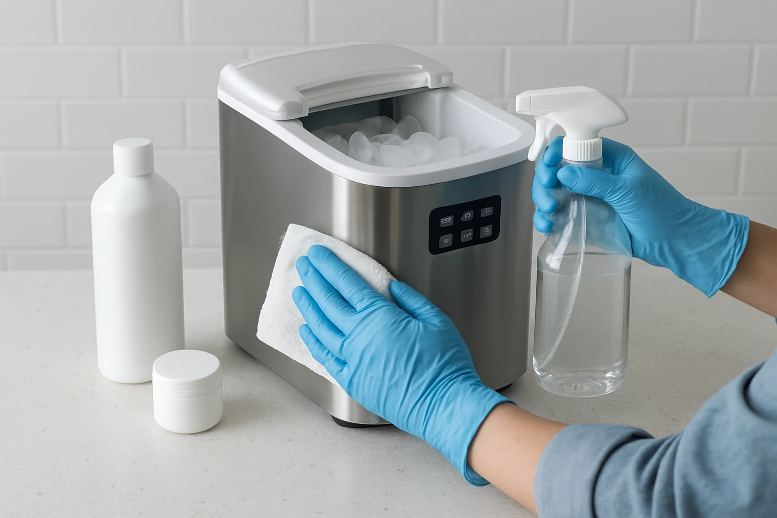 How to Sanitize a Countertop Ice Maker for Immunocompromised Individuals