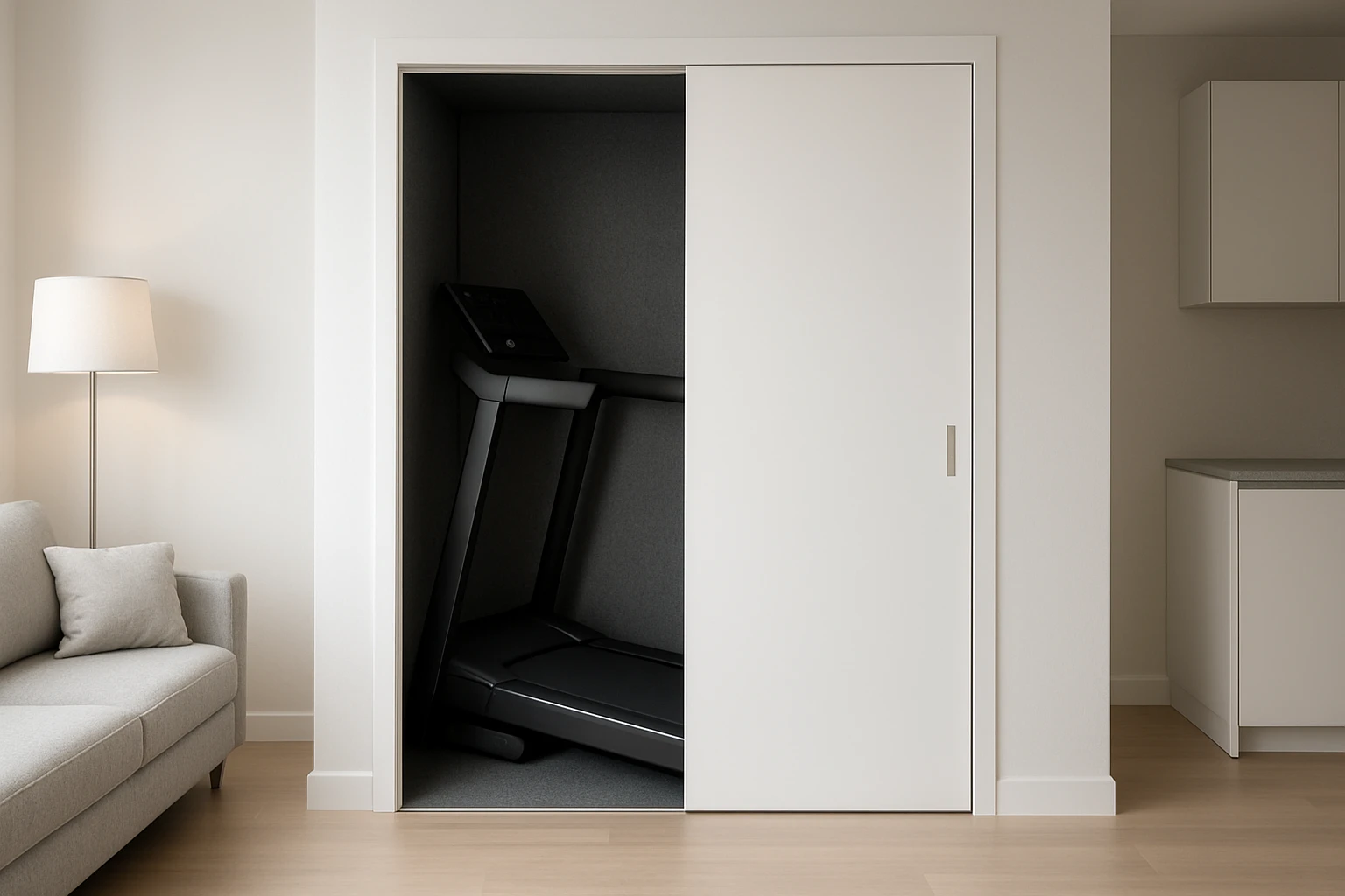 How to Build a Soundproof Treadmill Closet in a Studio Apartment