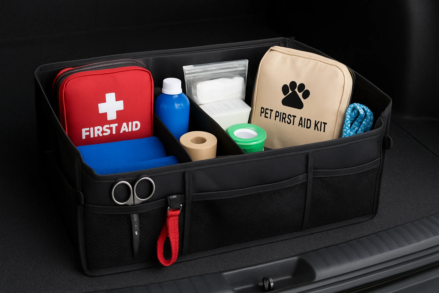 DIY Pet First Aid Kit Trunk Organizer Guide