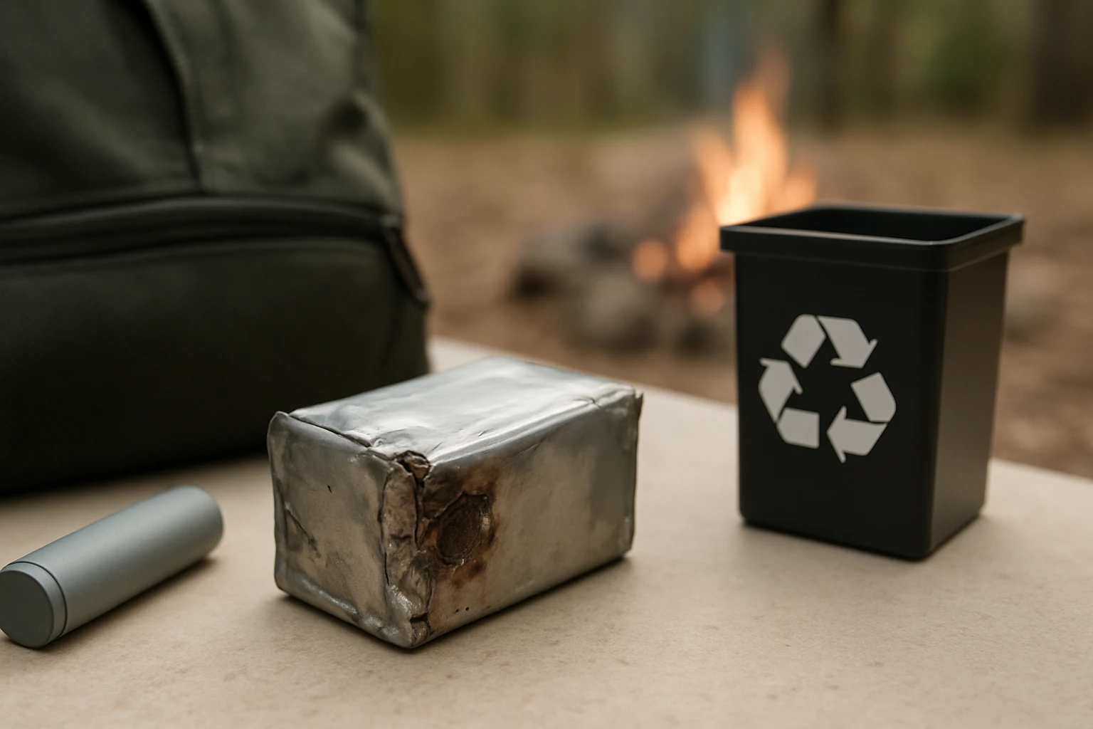 Safely Dispose Damaged Lithium Battery While Camping