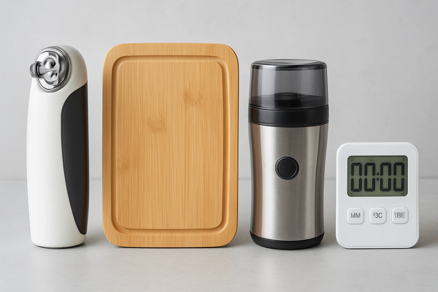 Kitchen Gadgets Comparison: Opener, Cutting Board, Grinder, Timer