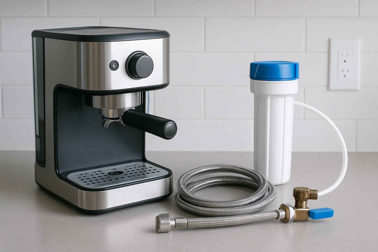 How to Plumb a Compact Countertop Espresso Machine Without Drilling