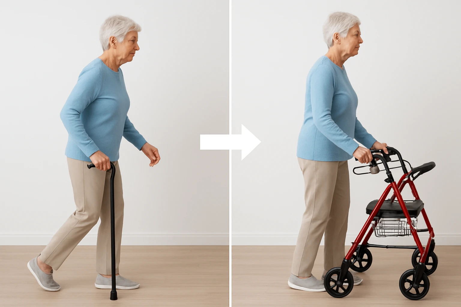 How to Transition from a Cane to a Rollator Safely