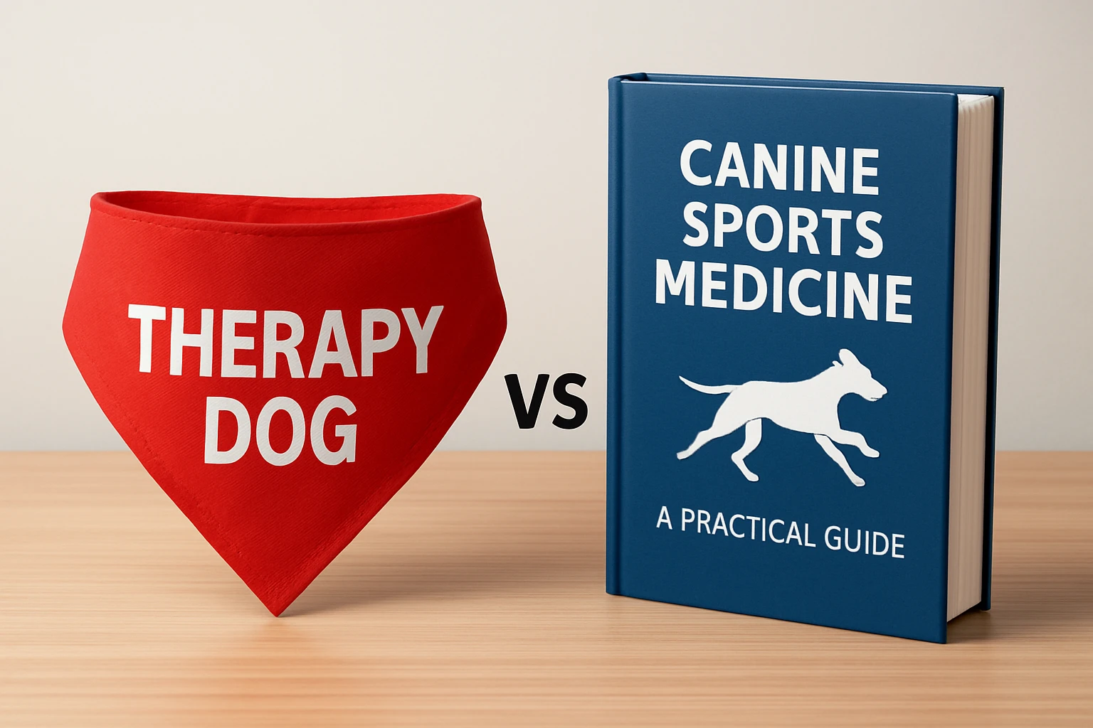 Therapy Dog Bandana vs Canine Sports Medicine Book: Detailed Comparison