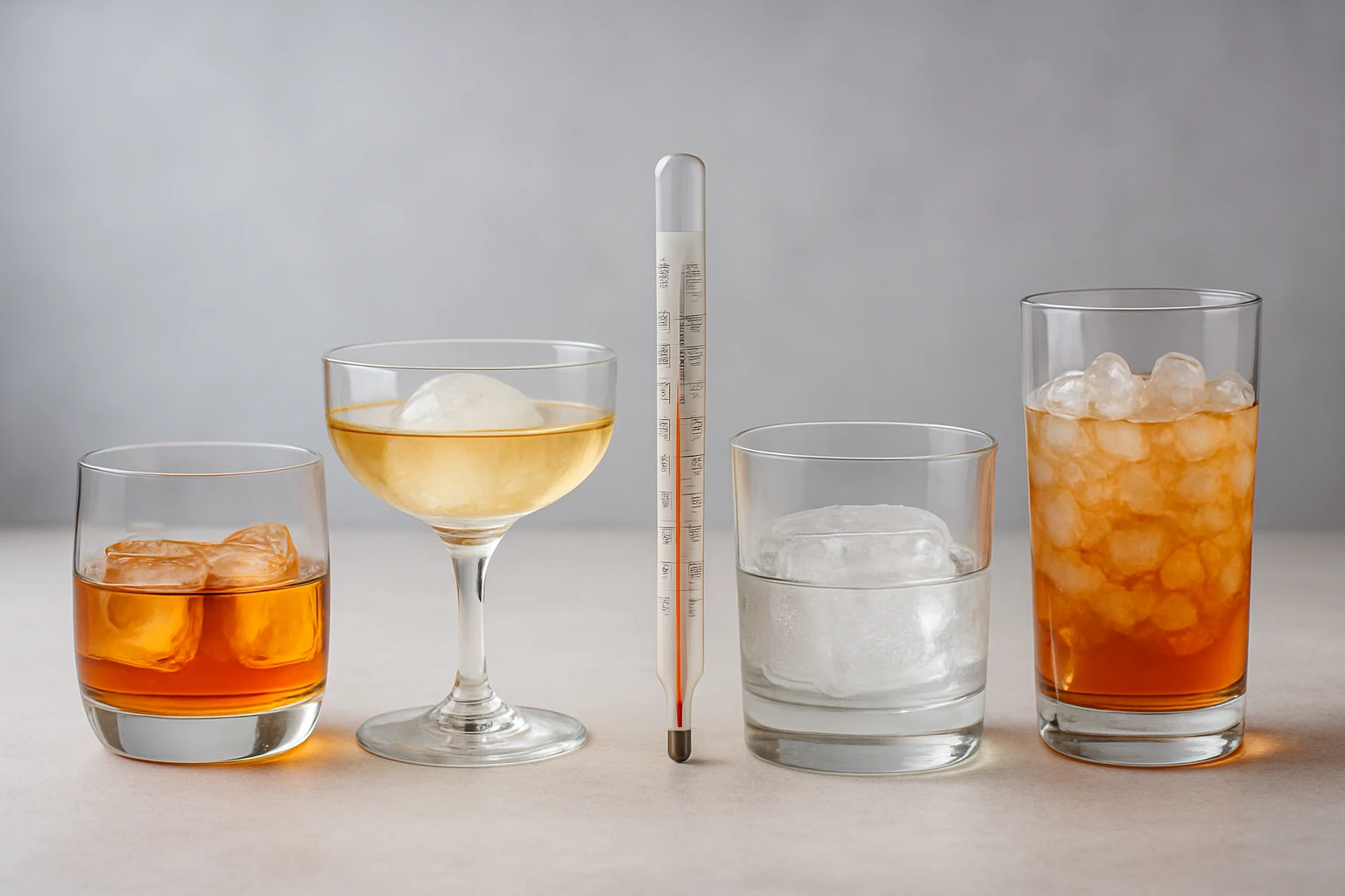 How to Serve Spirits: Ideal Temperatures and Best Ice Types