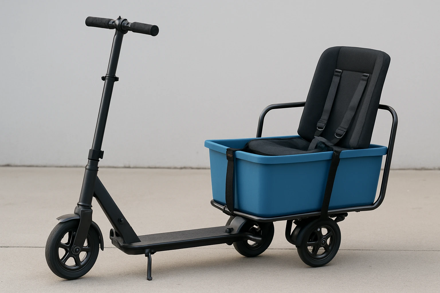 Convert a Folding Scooter into a Kid‑Friendly Cargo Carrier