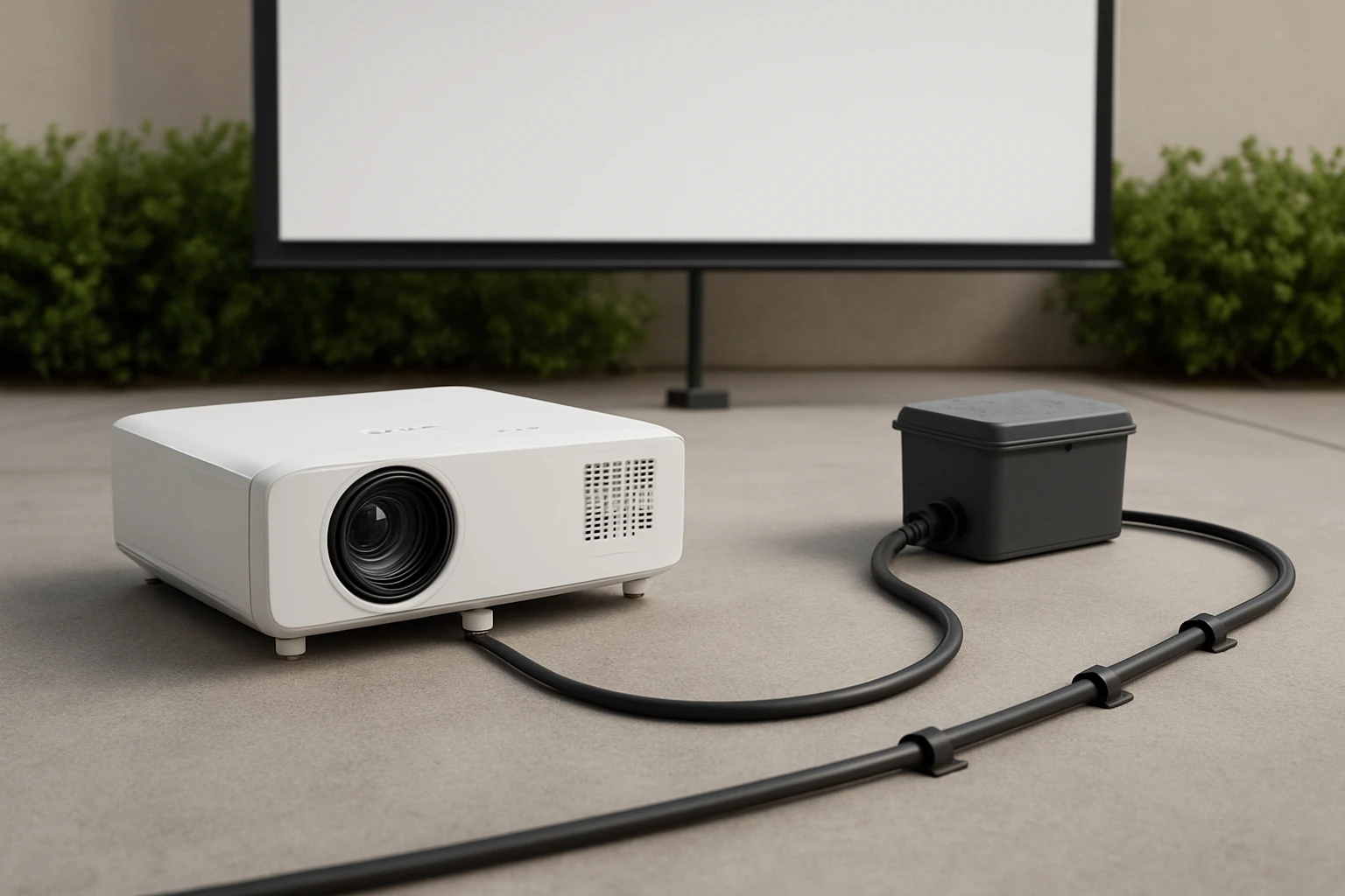 How to Safely Manage Outdoor Projector Cables