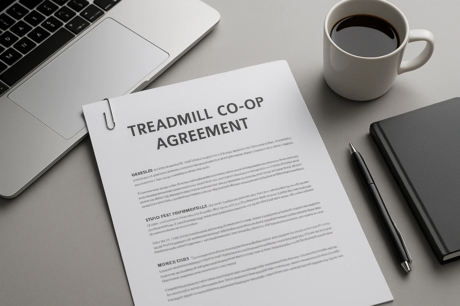 Treadmill Co‑op Agreement Template: Complete Guide & Free Sample