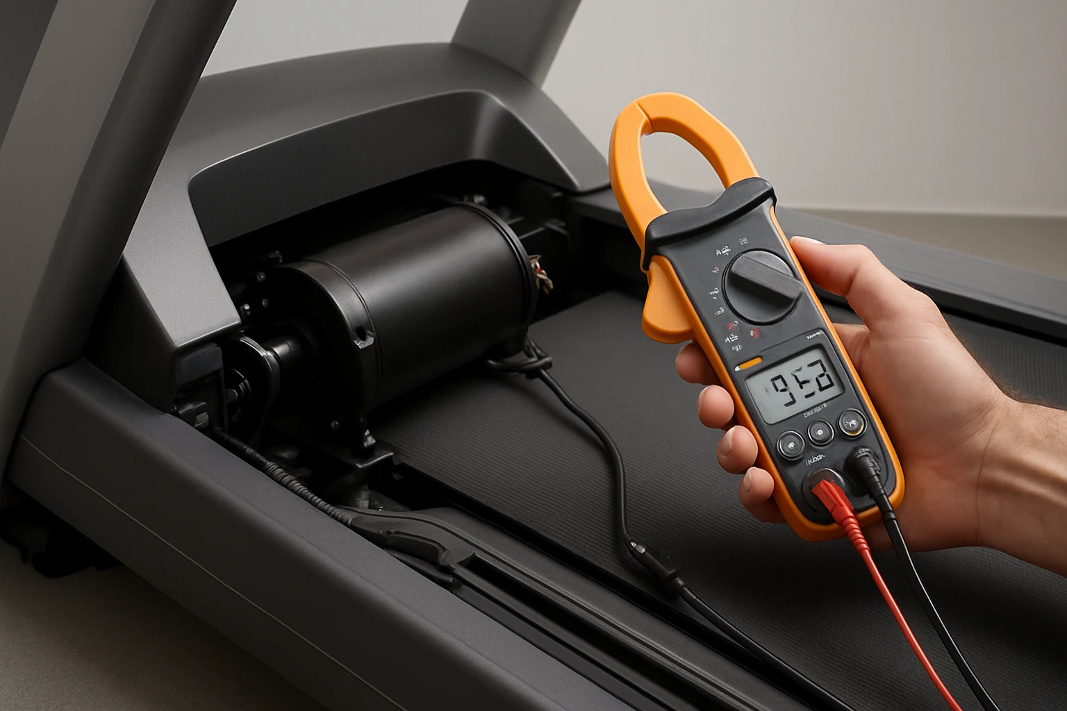 How to Test Treadmill Motor Amp Draw with a Clamp Meter