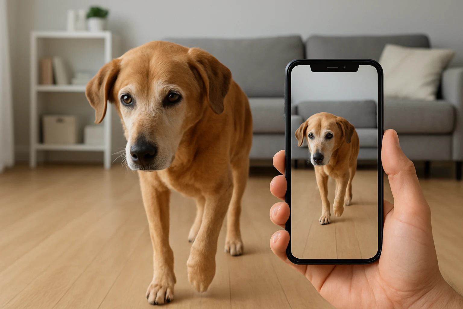Smartphone Video Mobility Monitoring for Senior Dogs