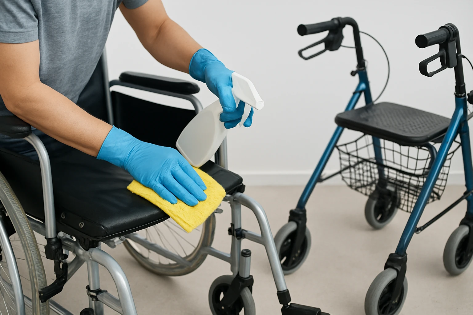 How to Clean and Disinfect Wheelchairs and Rollators at Home