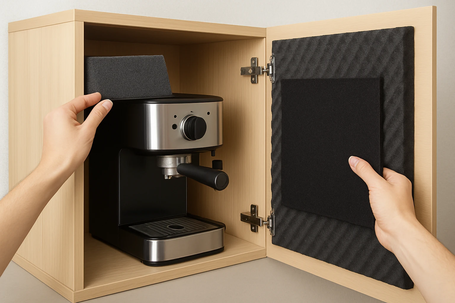 How to Soundproof a Cabinet for a Compact Espresso Machine