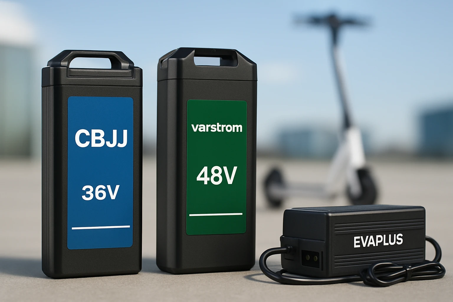 CBJJ Scooter Batteries vs Varstrom & EVAPLUS Chargers: Detailed Comparison