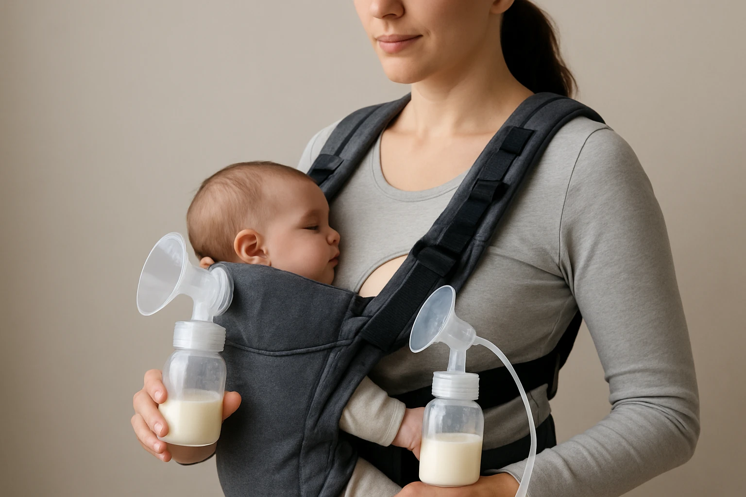 How to Pump Hands-Free While Babywearing